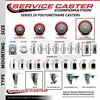 Service Caster Assure Parts 190PUBPRC4P Replacement Caster Set with Brakes, 4PK ASS-SCC-SQ20S514-PPUB-RED-TLB-34-4